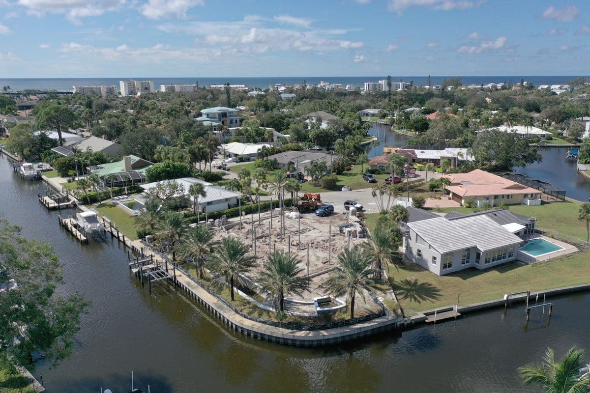 Waterfront Home on the Intracoastal, Siesta Key — under construction, built by our construction partner